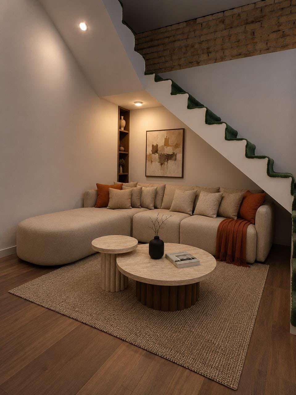 ديوان زاوية بتصميم دافئ